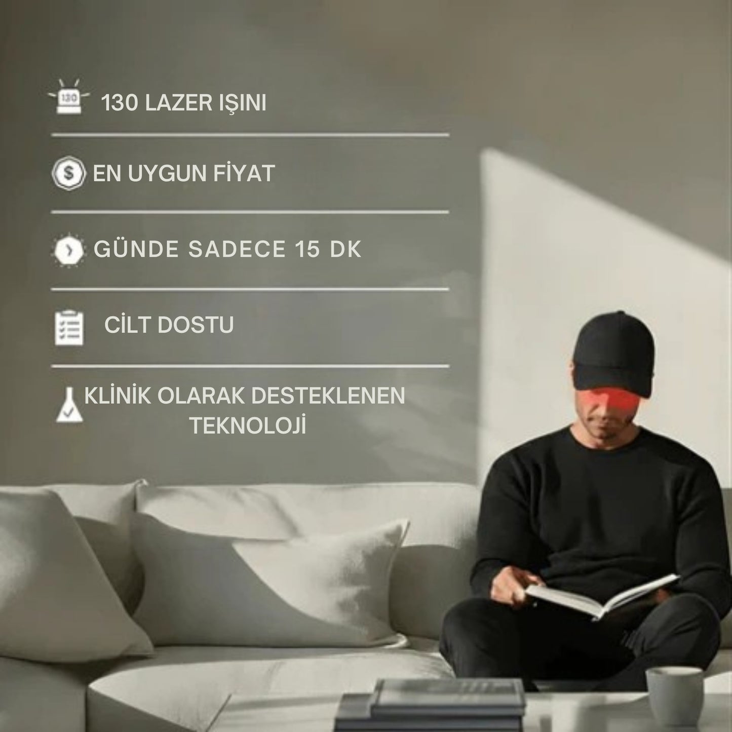 REDLIVE™ Kırmızı Işık Terapi Şapkası